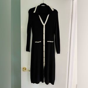 Shein Frenchy tweed style black dress